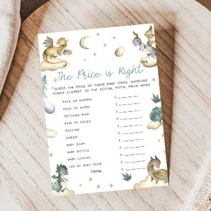 Little Dragon Baby Shower Price is Right Game