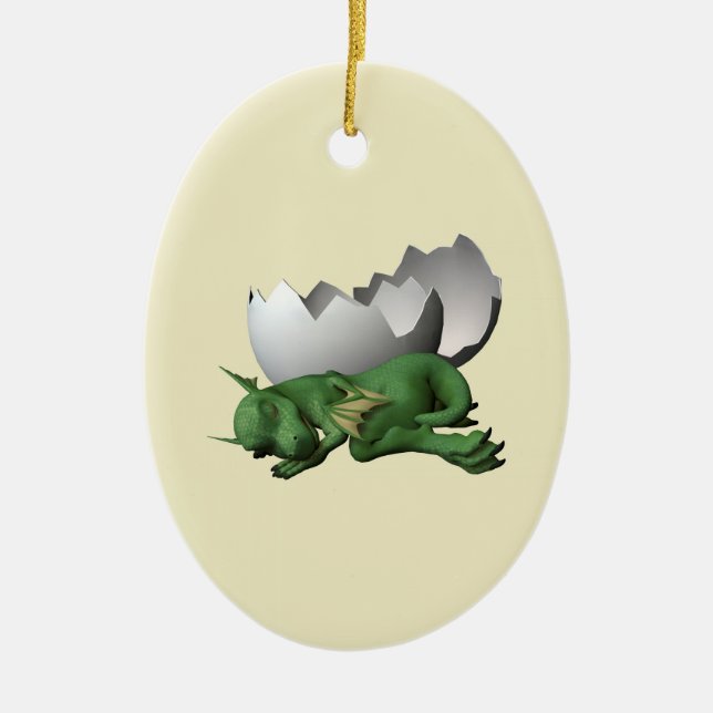 Little Dragon Ceramic Tree Decoration (Front)