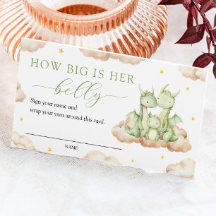Little Dragon How Big is Her Belly Game Enclosure Card