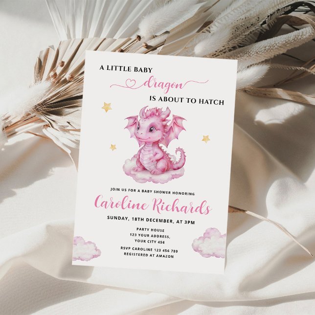 Little Dragon is about to hatch Baby Shower Invitation (Creator Uploaded)