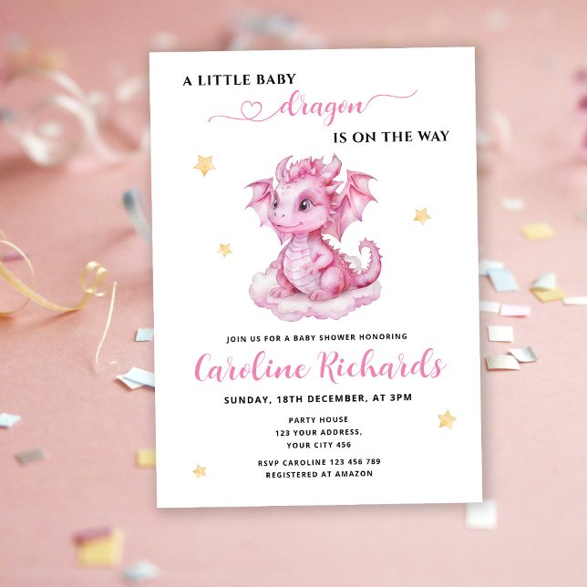 Little Dragon is on the way Baby Shower Invitation (Creator Uploaded)