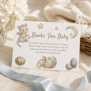 Little Dragon Magical Baby Shower Books For Baby Enclosure Card