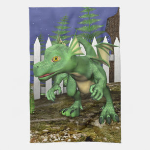 Little Dragon Tea Towel