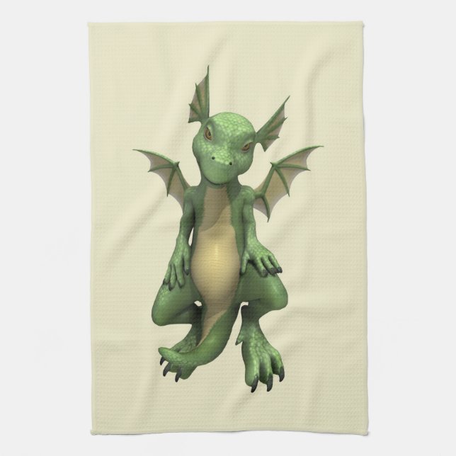 Little Dragon Tea Towel (Vertical)