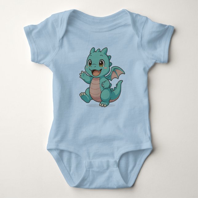 Little Dragon's Charm Baby Bodysuit (Front)