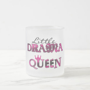 Little Drama Queen T-shirts and Gifts Frosted Glass Coffee Mug
