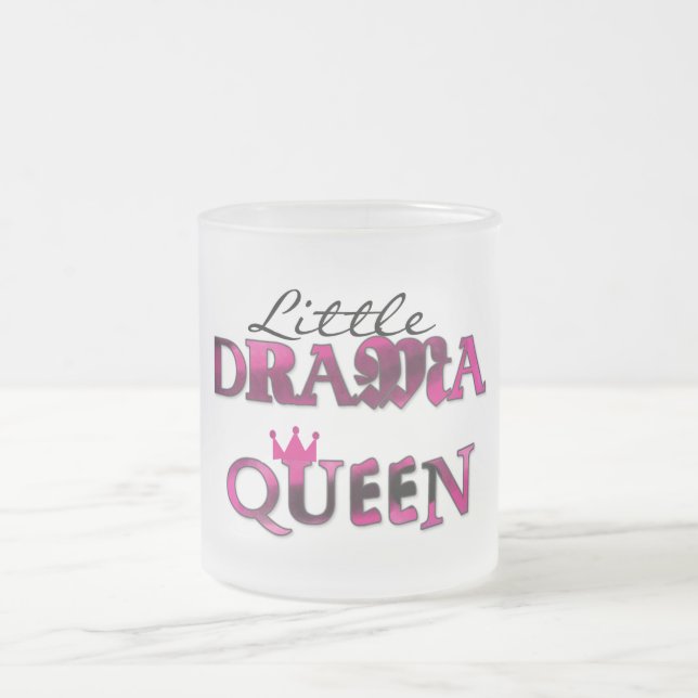 Little Drama Queen T-shirts and Gifts Frosted Glass Coffee Mug (Center)