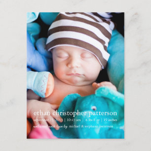 Little Dream Two Photo Modern Birth Announcement