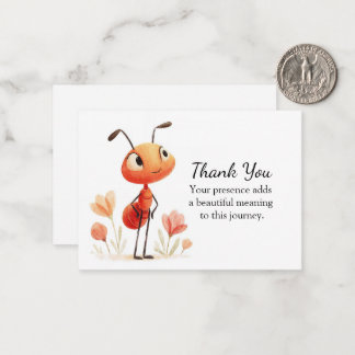 Little Dreamer Ant in Bloom Thank You Card