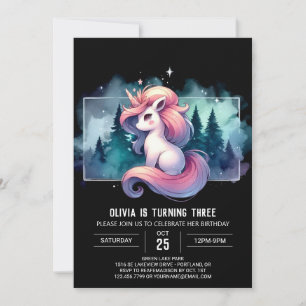 Little Dreamy Horse Birthday Invitation