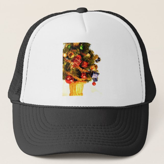Little Drum Tree I Trucker Hat (Front)
