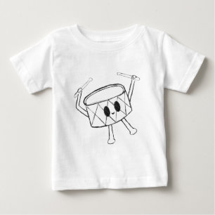 Little Drummer Boy Drum Sketch Baby T-Shirt