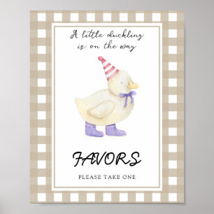 Little Duck Baby shower Favours Poster