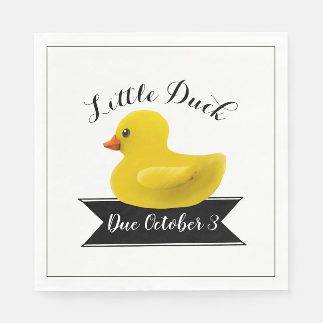 Little Duck Baby Shower Invitation Napkin (Front)