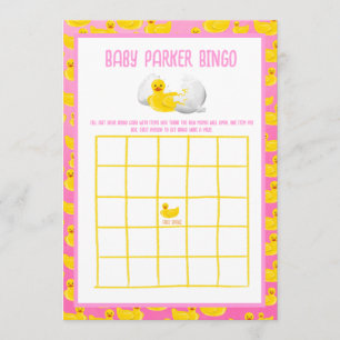 Little Duck Hatching Soon Baby Shower Bingo