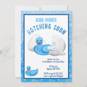 Little Duck Hatching Soon Baby Shower Invitation
