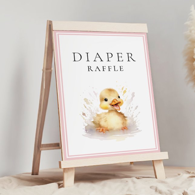 Little Duckling Baby Shower Diaper Raffle Sign (Creator Uploaded)
