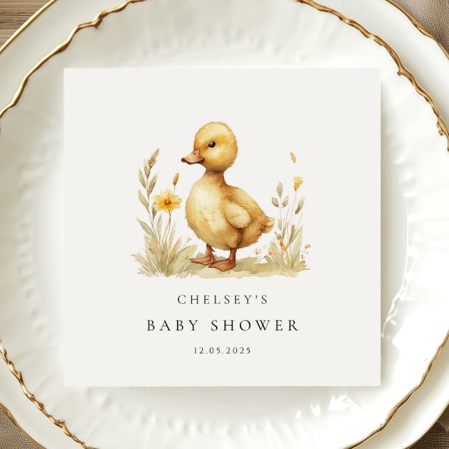 Little Duckling Baby Shower Napkin (Creator Uploaded)