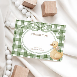 Little Duckling Classic Neutral Baby Shower Thank You Card