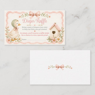 Little Duckling Dreams Diaper Raffle Ticket Enclosure Card