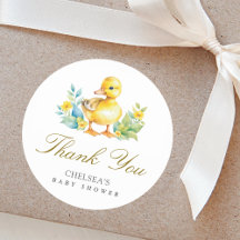 Little Duckling Duck Baby Shower Thank You