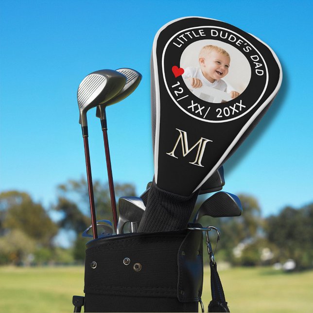 LITTLE DUDE’S DAD Photo Monogram Date Golf Head Cover (Creator Uploaded)