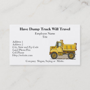Little Dump Truck Business Cards