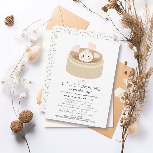Little Dumpling Baby Shower by Mail Invitation (Creator Uploaded)