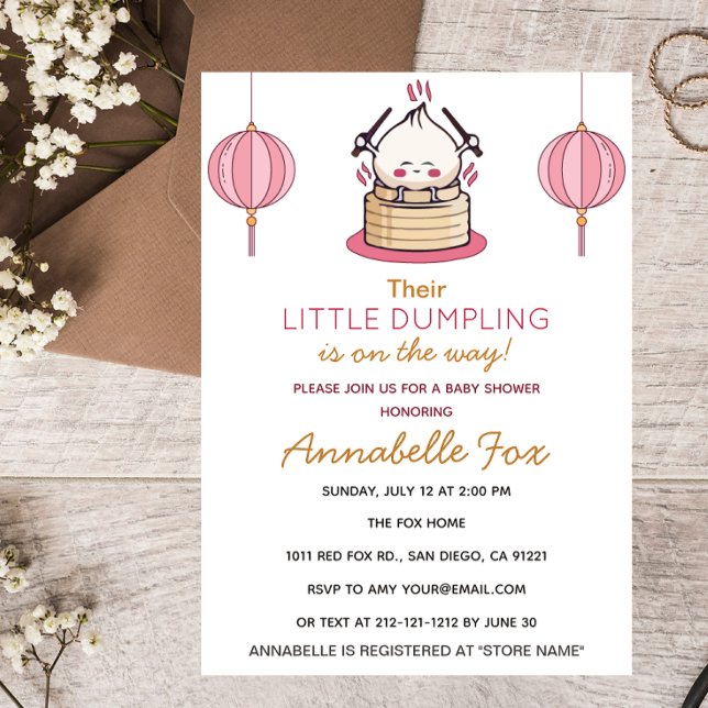 Little Dumpling Baby Shower Invitation (Creator Uploaded)