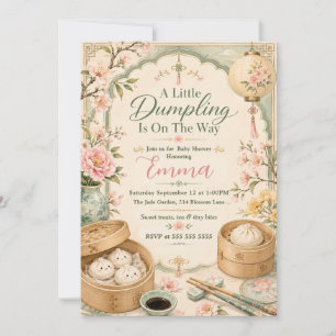 Little Dumpling Baby Shower Invitation