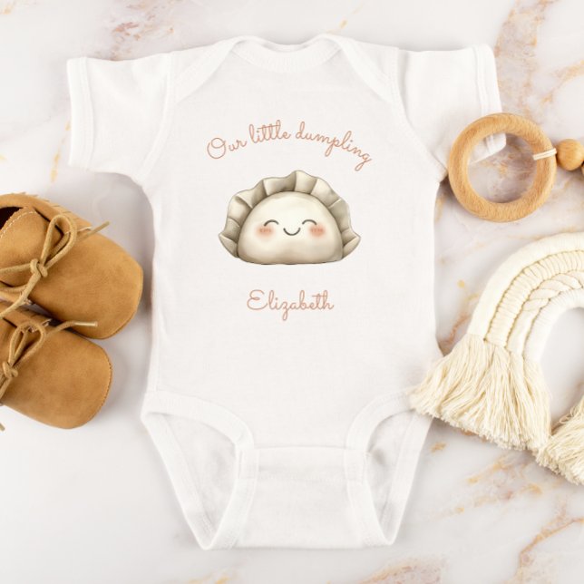 Little Dumpling Personalized Dim Sum Terracotta Baby Bodysuit (Creator Uploaded)