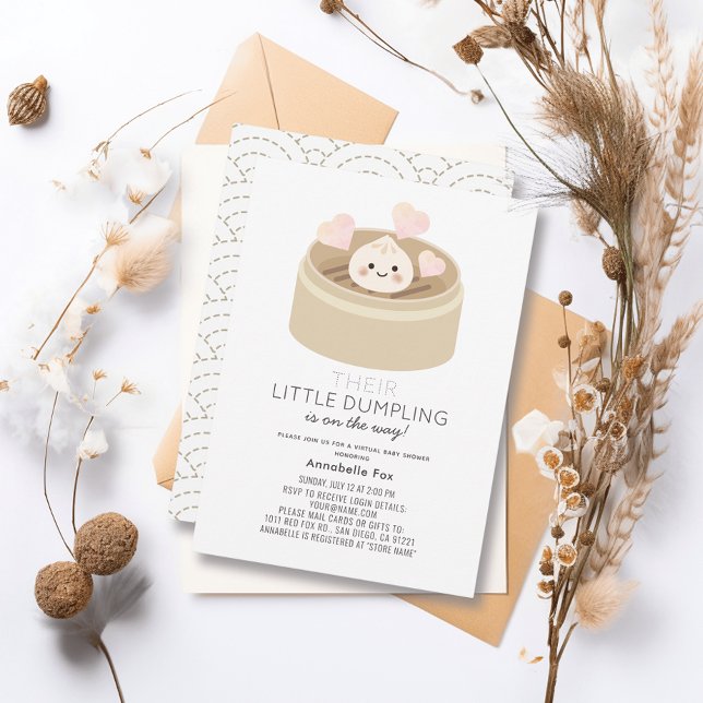 Little Dumpling Virtual Baby Shower Invitation (Creator Uploaded)