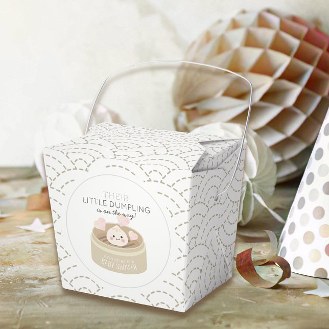 Little Dumpling White Baby Shower Favour Box (Creator Uploaded)