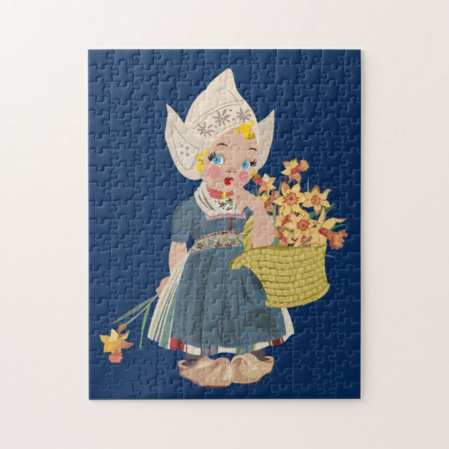 LITTLE DUTCH GIRL ART JIGSAW PUZZLE (Vertical)