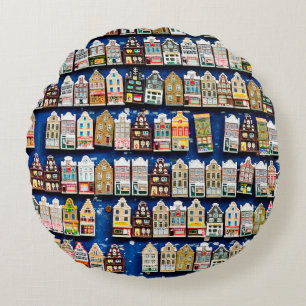 Little Dutch souvenirs and gifts - shoes windmills Round Cushion
