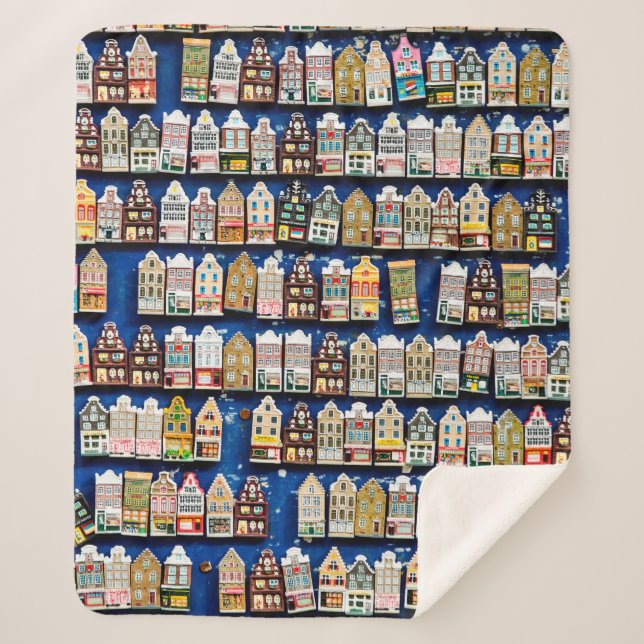 Little Dutch souvenirs and gifts - shoes windmills Sherpa Blanket (Front)