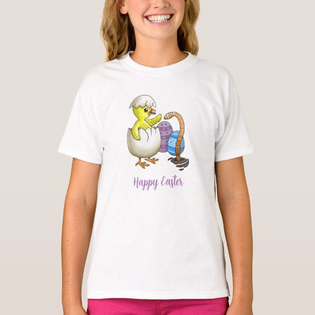 Little Easter chick and the Earthworm T-Shirt (Front)