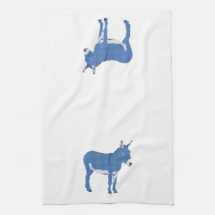 Little Eddie Donkey's Not Really Blue Tea Towel