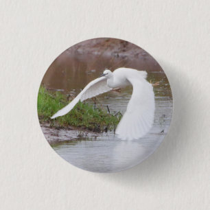 Little Egret in Flight Badge