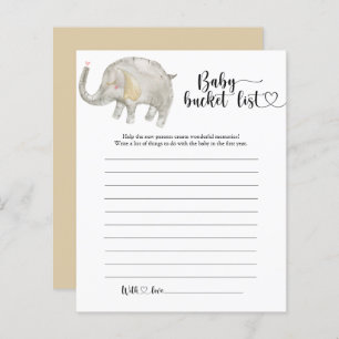 Little Elephant Baby bucket list