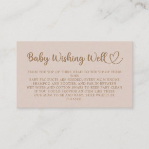 Little Elephant Baby Shower, Wishing Well, Enclosure Card