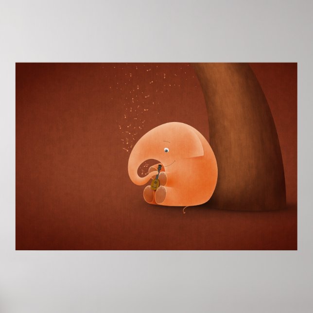 Little Elephant, Big Ukulele Poster (Front)