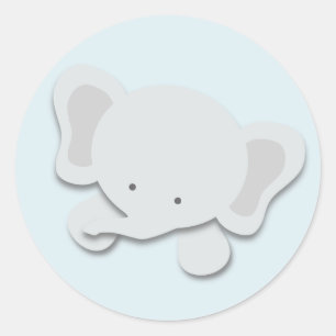 Little Elephant {Blue}   Stickers