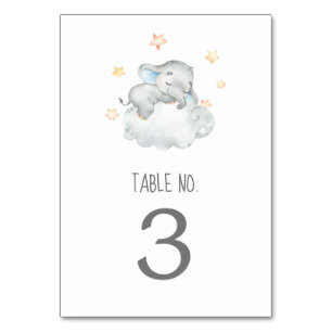Little Elephant Boy Baby Shower Table Number