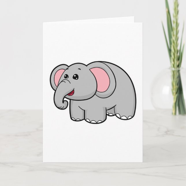 Little Elephant Card (Front)