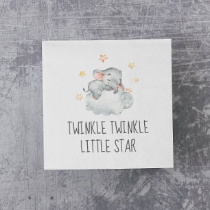 Little Elephant Girl Twinkle Twinkle Little Star Napkin