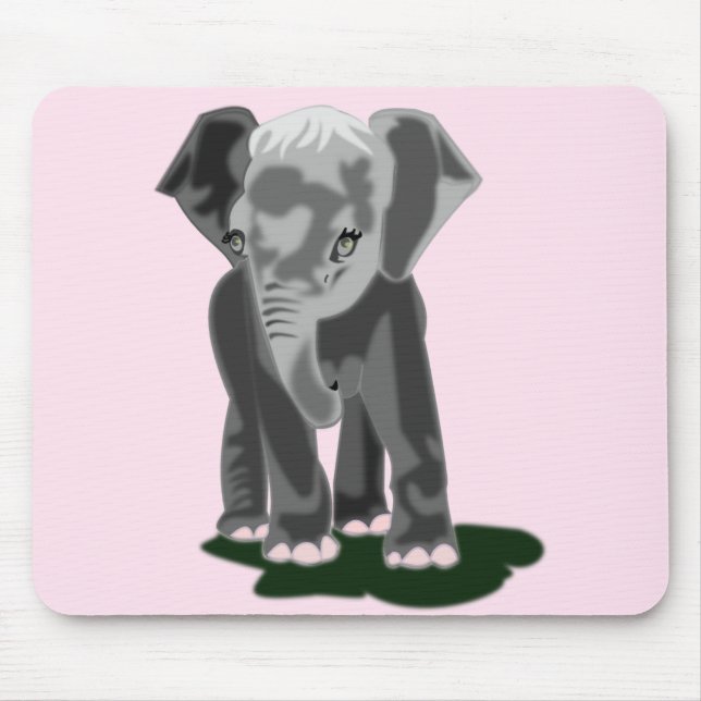 Little Elephant Mouse Pad (Front)