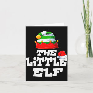 Little Elf Family Matching Christmas Group Pajama  Card
