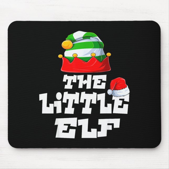 Little Elf Family Matching Christmas Group Pajama  Mouse Pad (Front)
