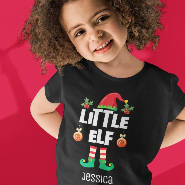 Little elf family matching christmas outfit name T-Shirt (Creator Uploaded)